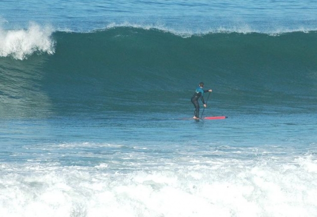  row towards the wave